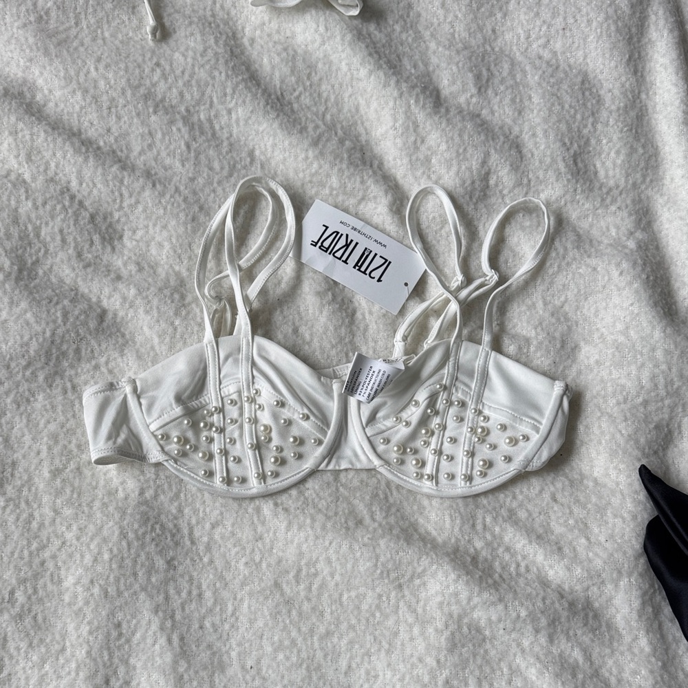 12th tribe Bra with Pearl Details